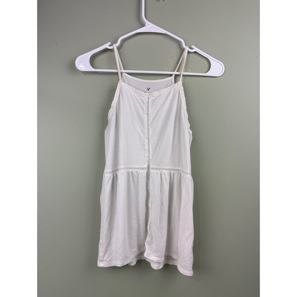 American Eagle Soft &‎ Sexy White Crochet Lace Babydoll Tank Top XS